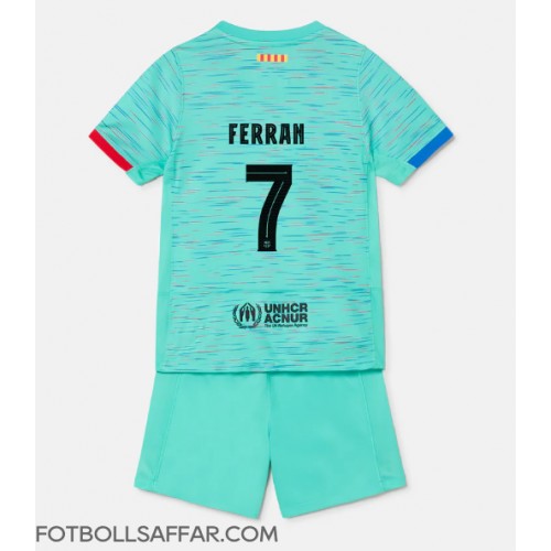 Barcelona Ferran Torres #7 Tredje Dräkt Barn 2023-24 Kortärmad (+ Korta byxor)